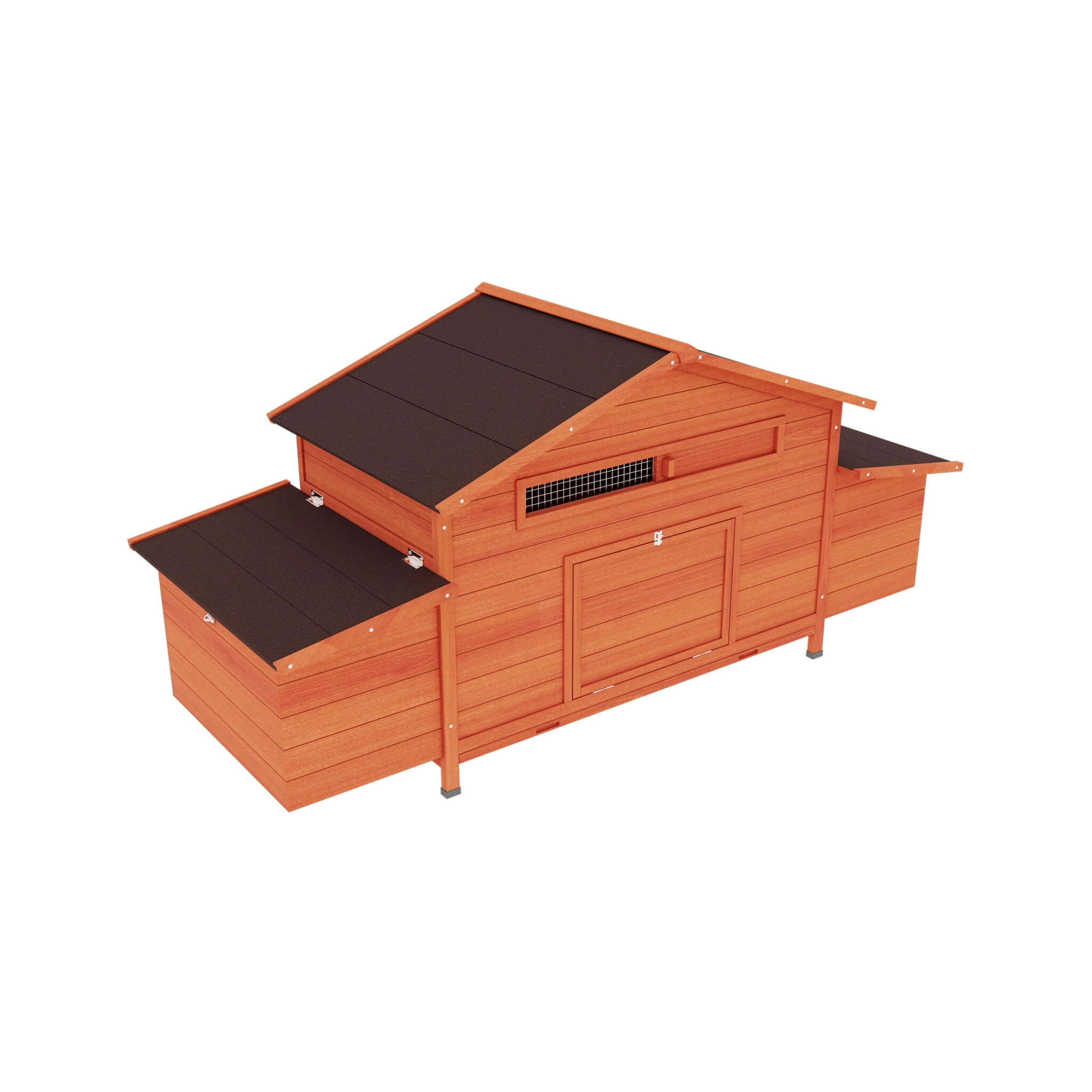 Gallinero de madera premium espacioso de 44 pulgadas con ponederos de dos lados (SAK21875)