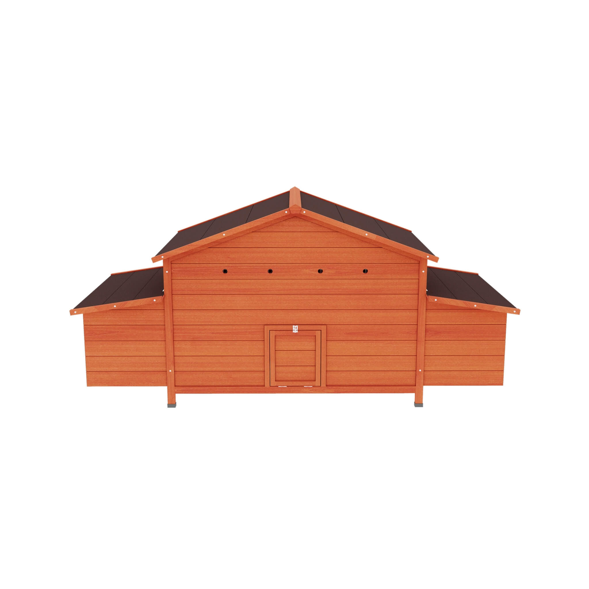 Gallinero de madera premium espacioso de 44 pulgadas con ponederos de dos lados (SAK21875)