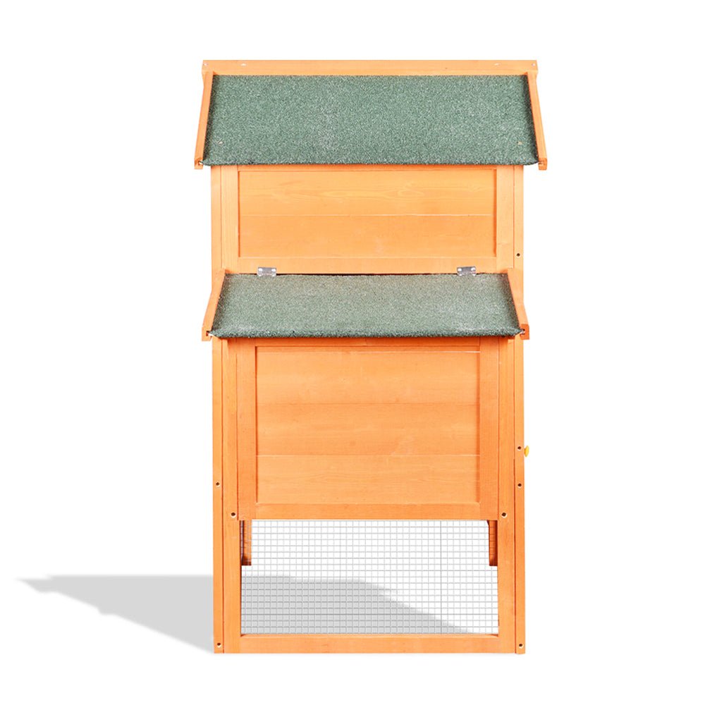 Gallinero grande de madera de 160 pulgadas con caja nido y área de ejercicio (SAK96451)