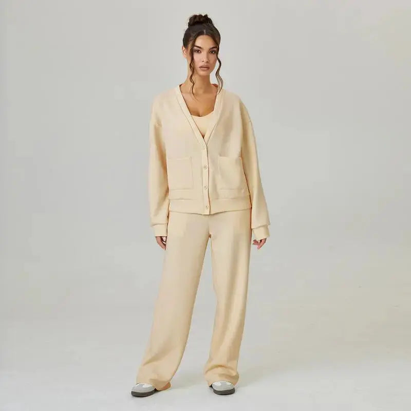 LÁVINE™ Oversized Loungewear Set – Cozy Cardigan & Pants