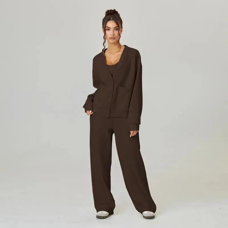LÁVINE™ Oversized Loungewear Set – Cozy Cardigan & Pants