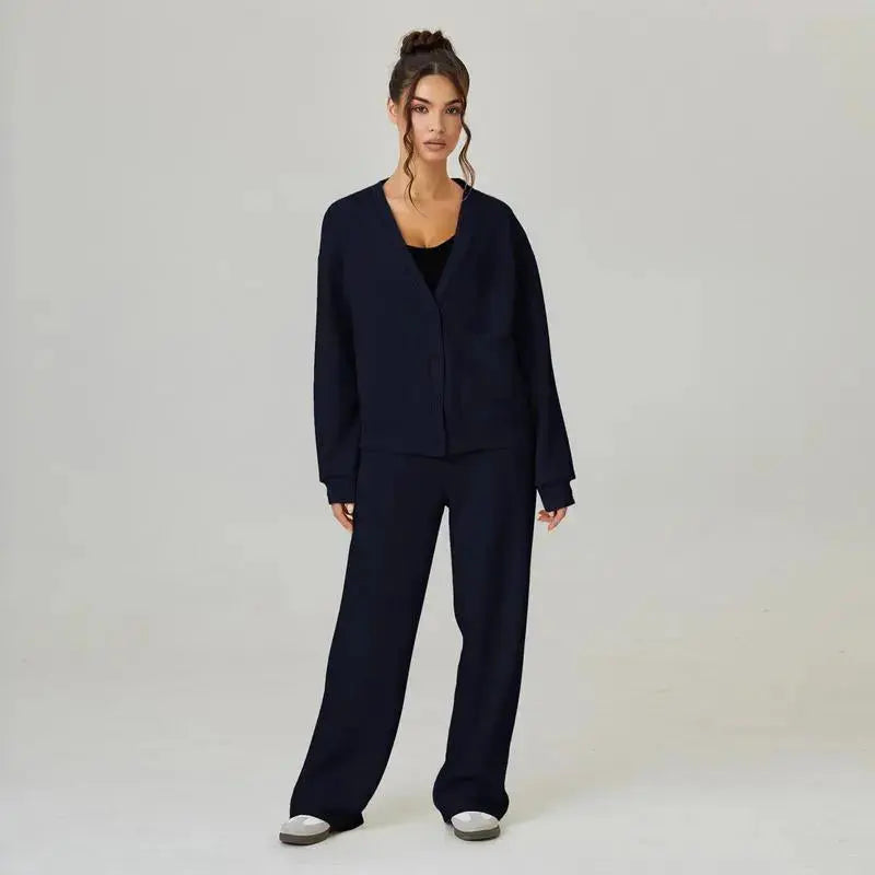 LÁVINE™ Oversized Loungewear Set – Cozy Cardigan & Pants