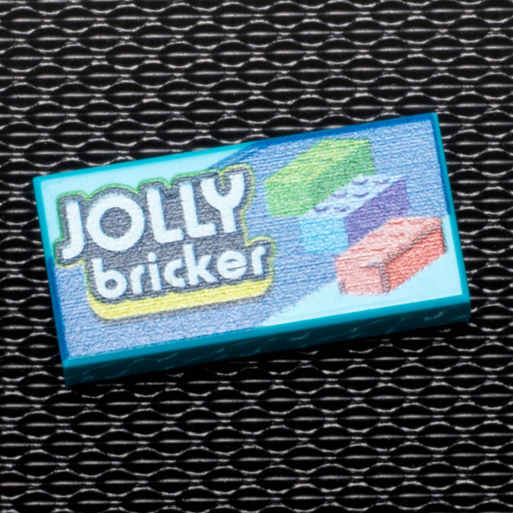 Jolly Bricker Printed 1x2 Tile made using LEGO part - B3 Customs