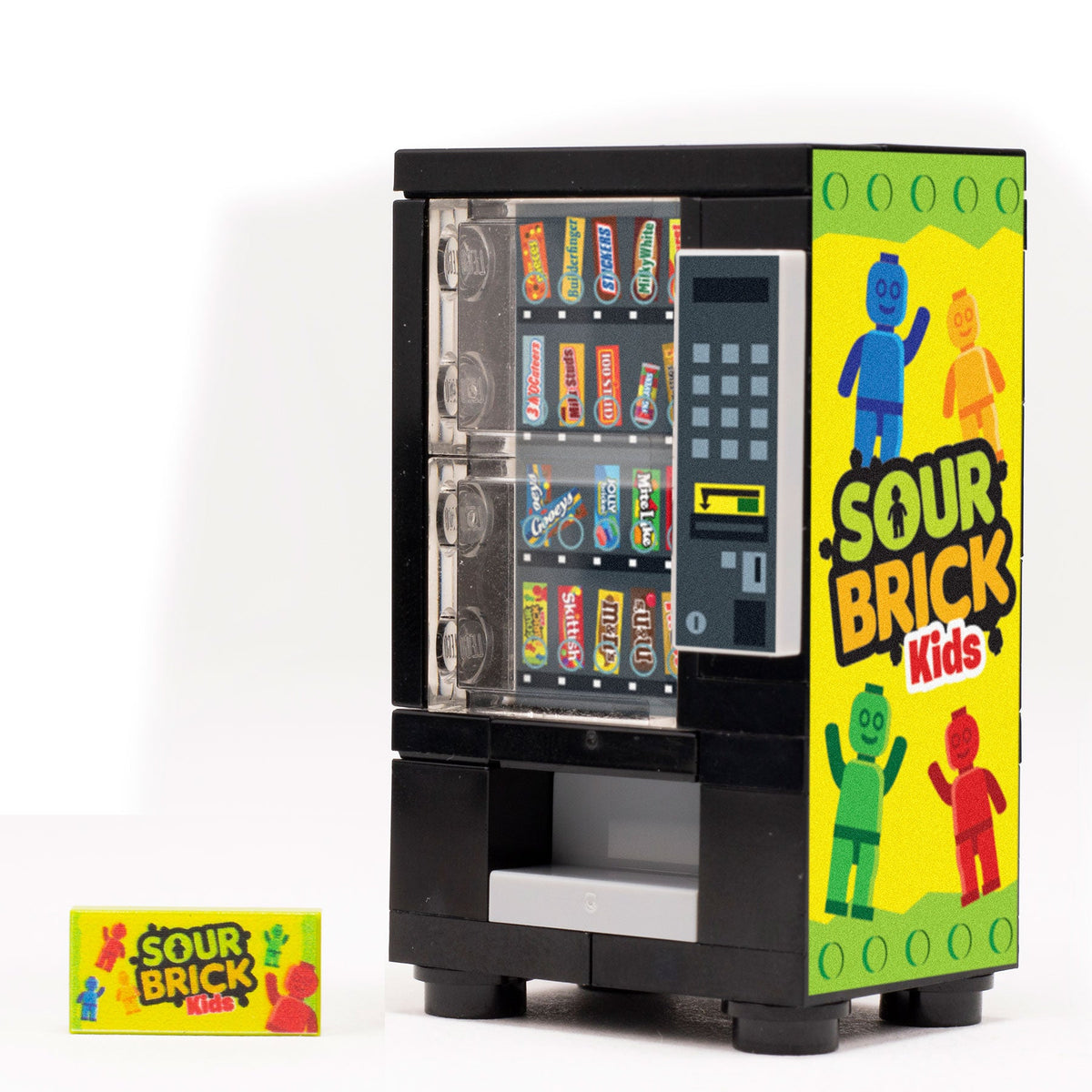 Sour Brick Kids - B3 Customs Candy Vending Machine made using LEGO parts