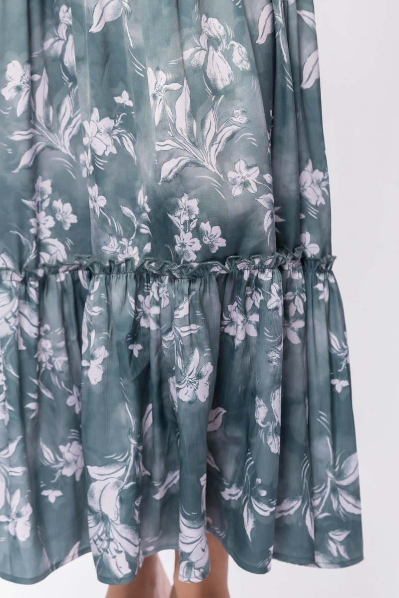 Leslie Dress (Green Pattern)
