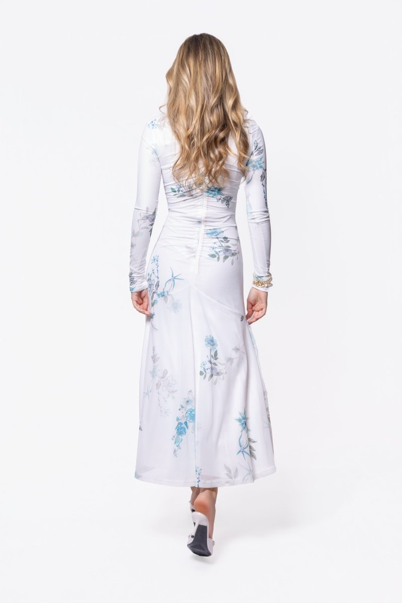 Mariella Dress (White/Green)