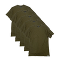 Men's Bamboo Viscose/Organic Cotton Short Sleeve T-Shirt Military Olive Color - 5-Pack