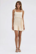 Metallic Knit Mini Dress – Off White