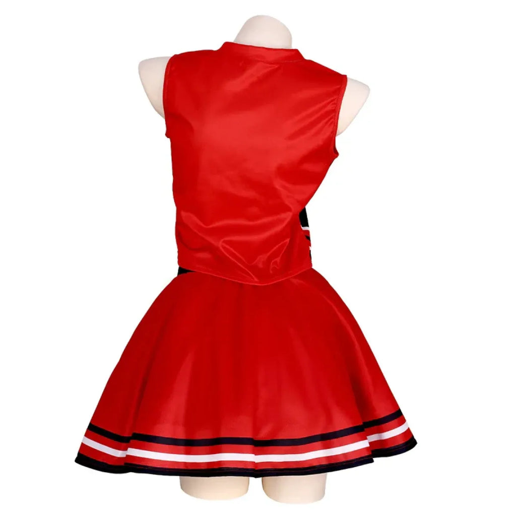 Takerlama RCH Printed Cheerleader Uniform Bring it On Cosplay Women's Fancy Dress Tank Top Mini Skirt Halloween Costume Clothes