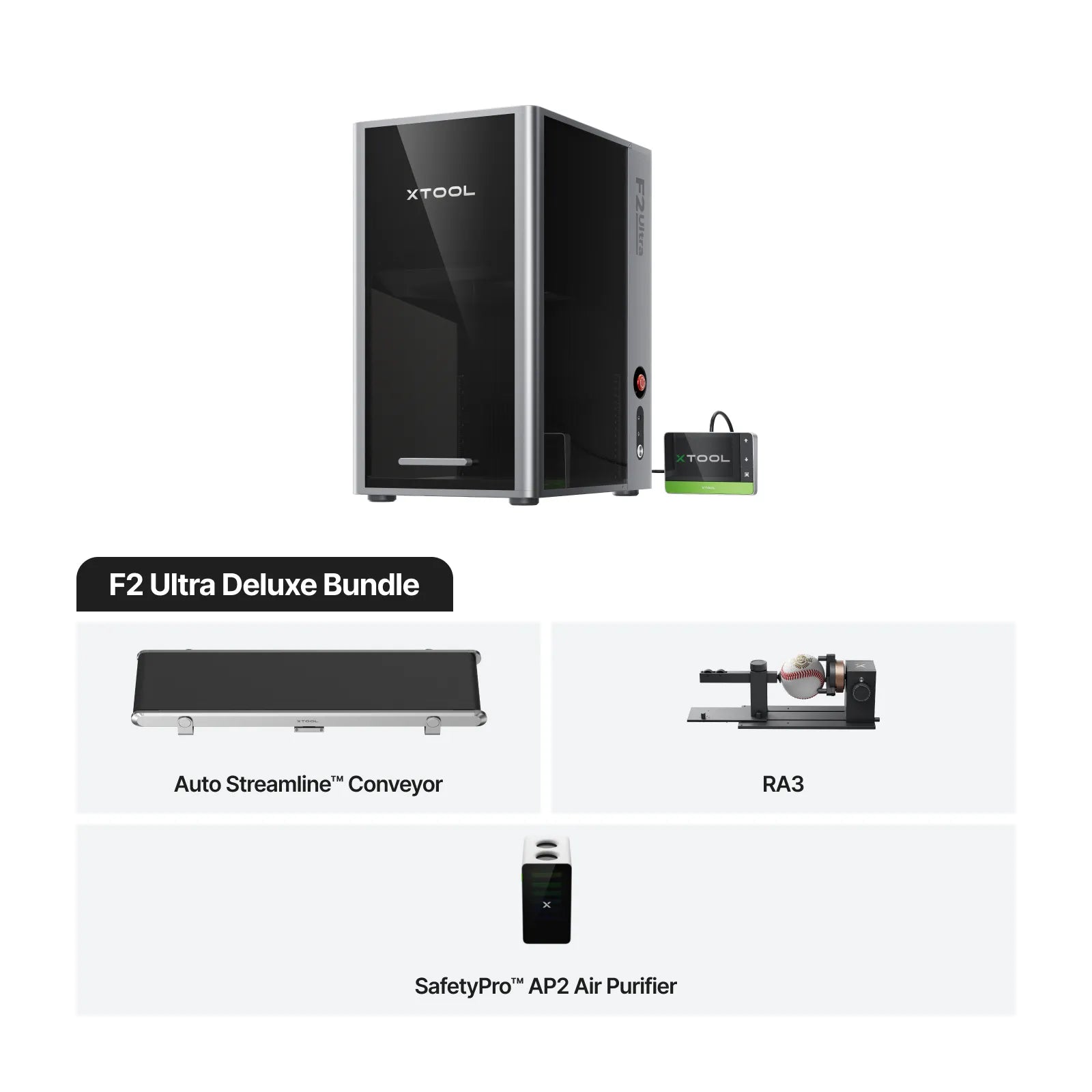 Grabadora Láser Dual xTool F2 Ultra 60W MOPA y Diodo 40W