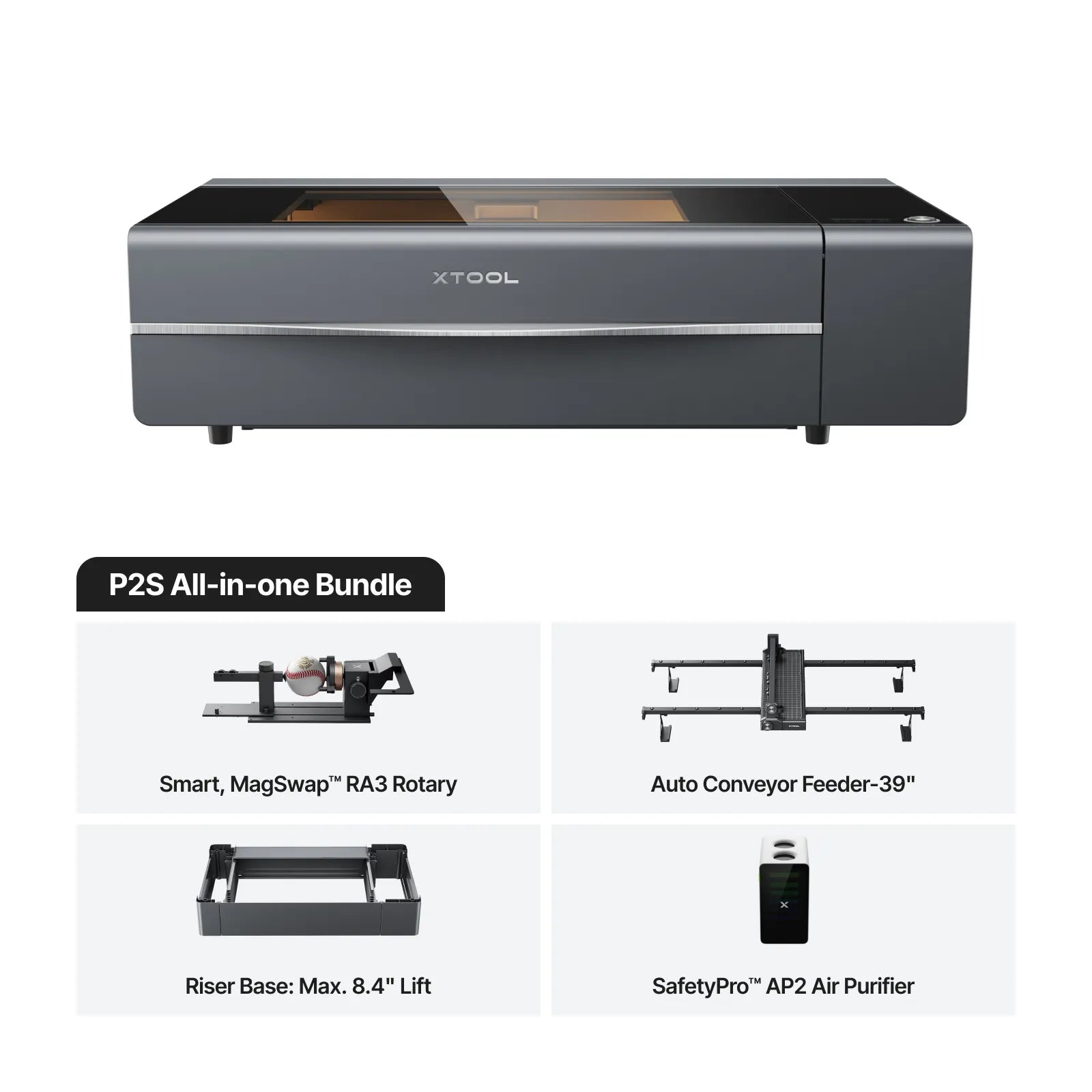 Cortador láser de CO2 de escritorio xTool P2S 55W