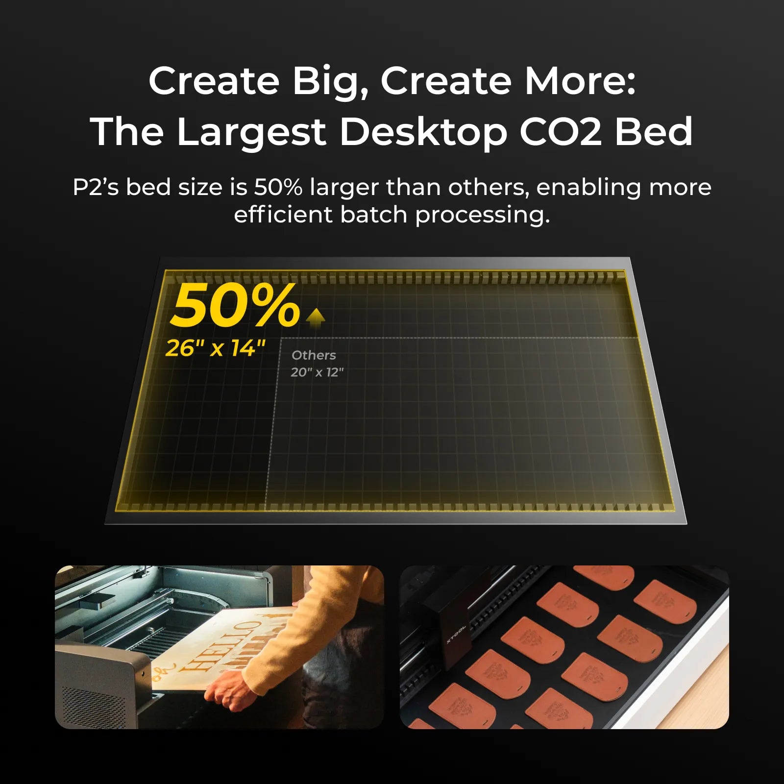 Cortador láser de CO2 de escritorio xTool P2S 55W