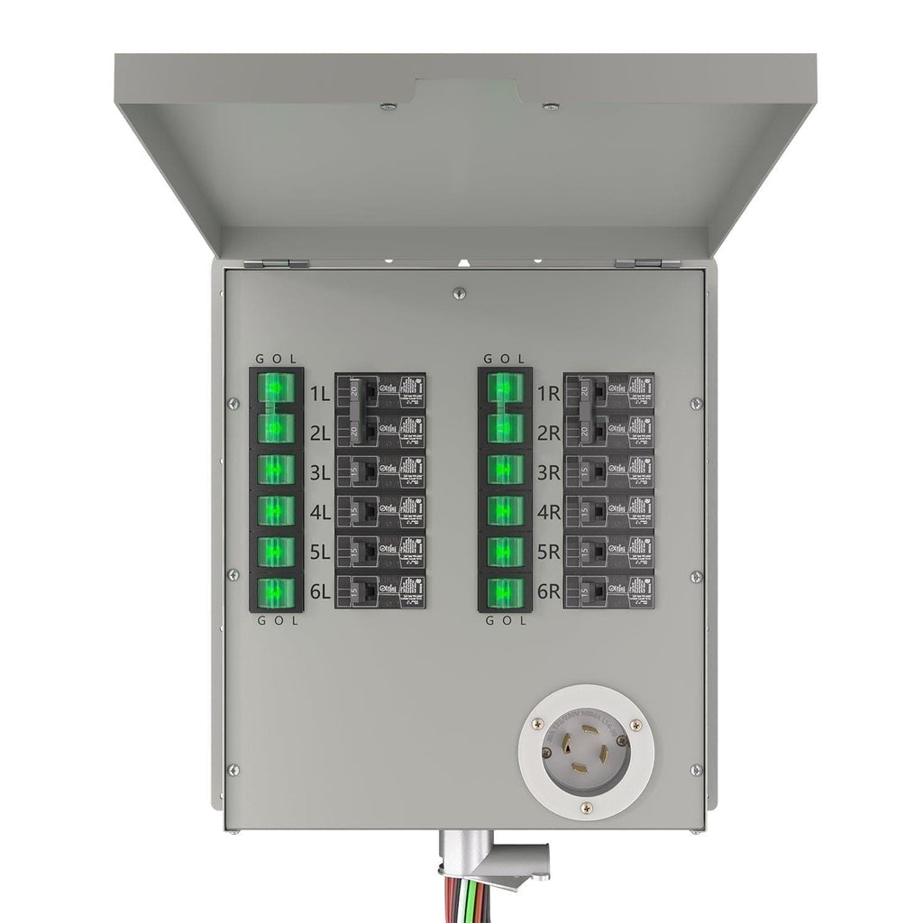 Reacondicionado - Interruptor de transferencia no automático de 12 circuitos, 120/240 V, 30 A de Nature's Generator