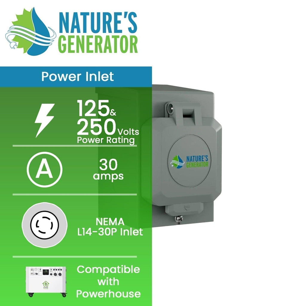 Caja de entrada de corriente de 30 A de Nature's Generator