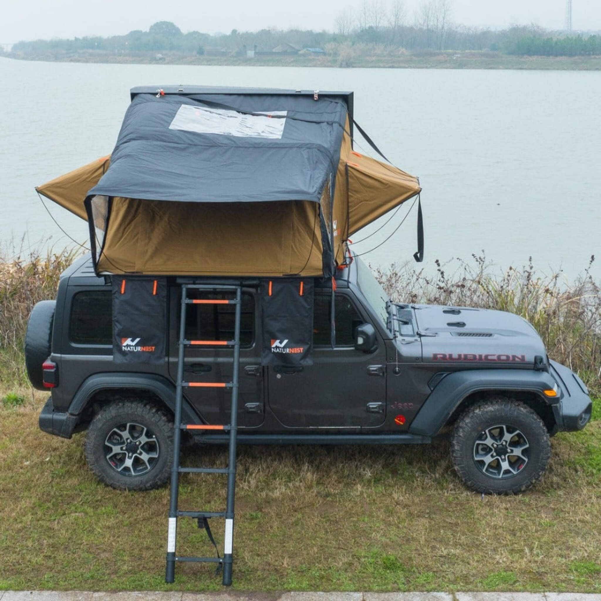 Tienda de techo tipo concha Naturnest Sirius 2 Premium 2XL para 3 personas (SAK91382)
