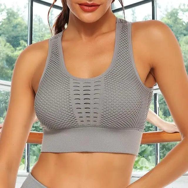New Trendy Women's T-shirts Workout Sports Bra Yoga Vest Backless Solid Quick Dry Running Gym Sport bra Yoga Shirts