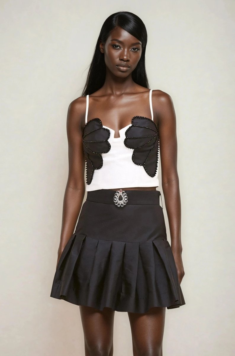 Taffeta Bloom Top - Off White