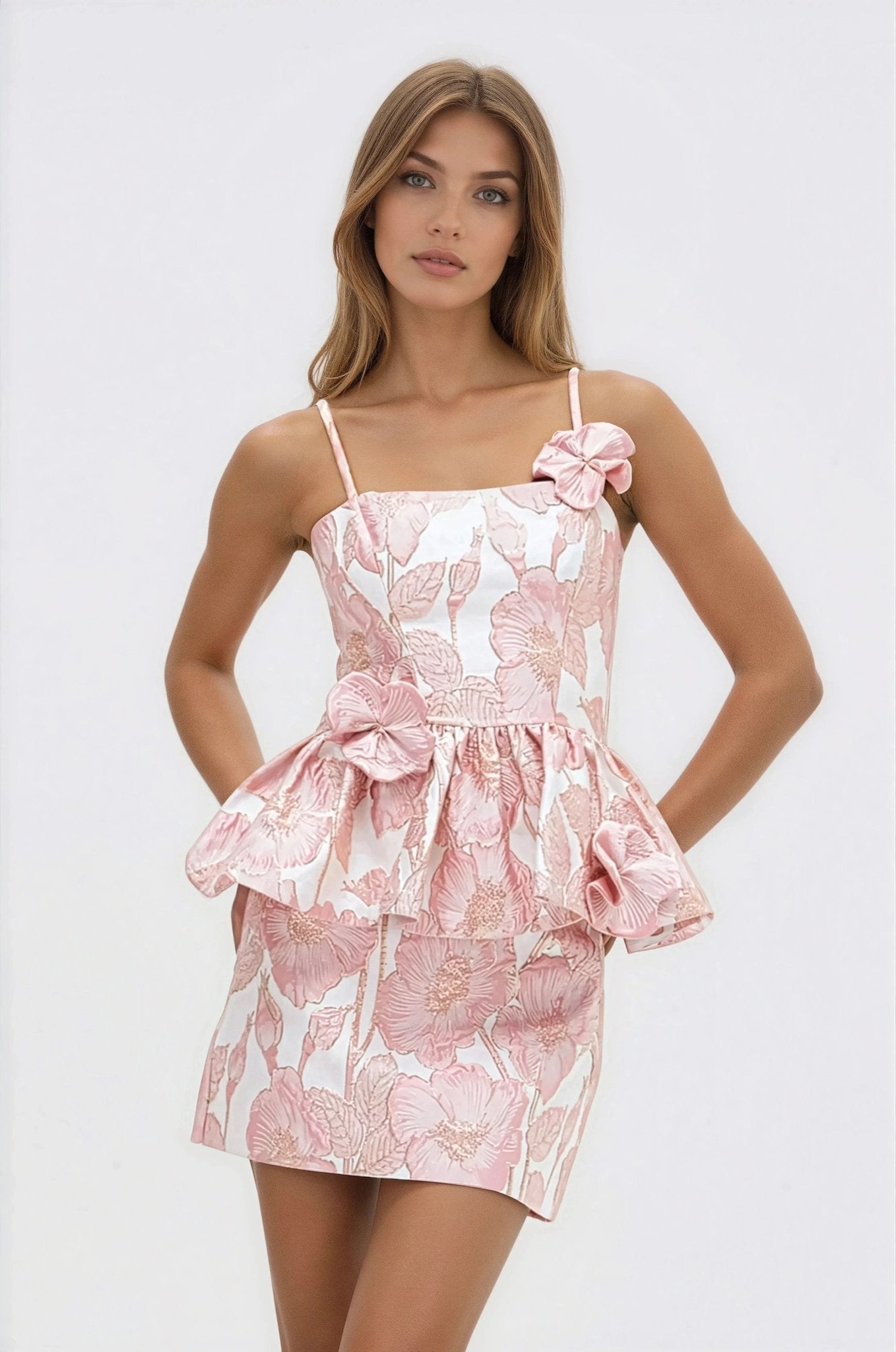 Falda Jacquard Petal – Rosa