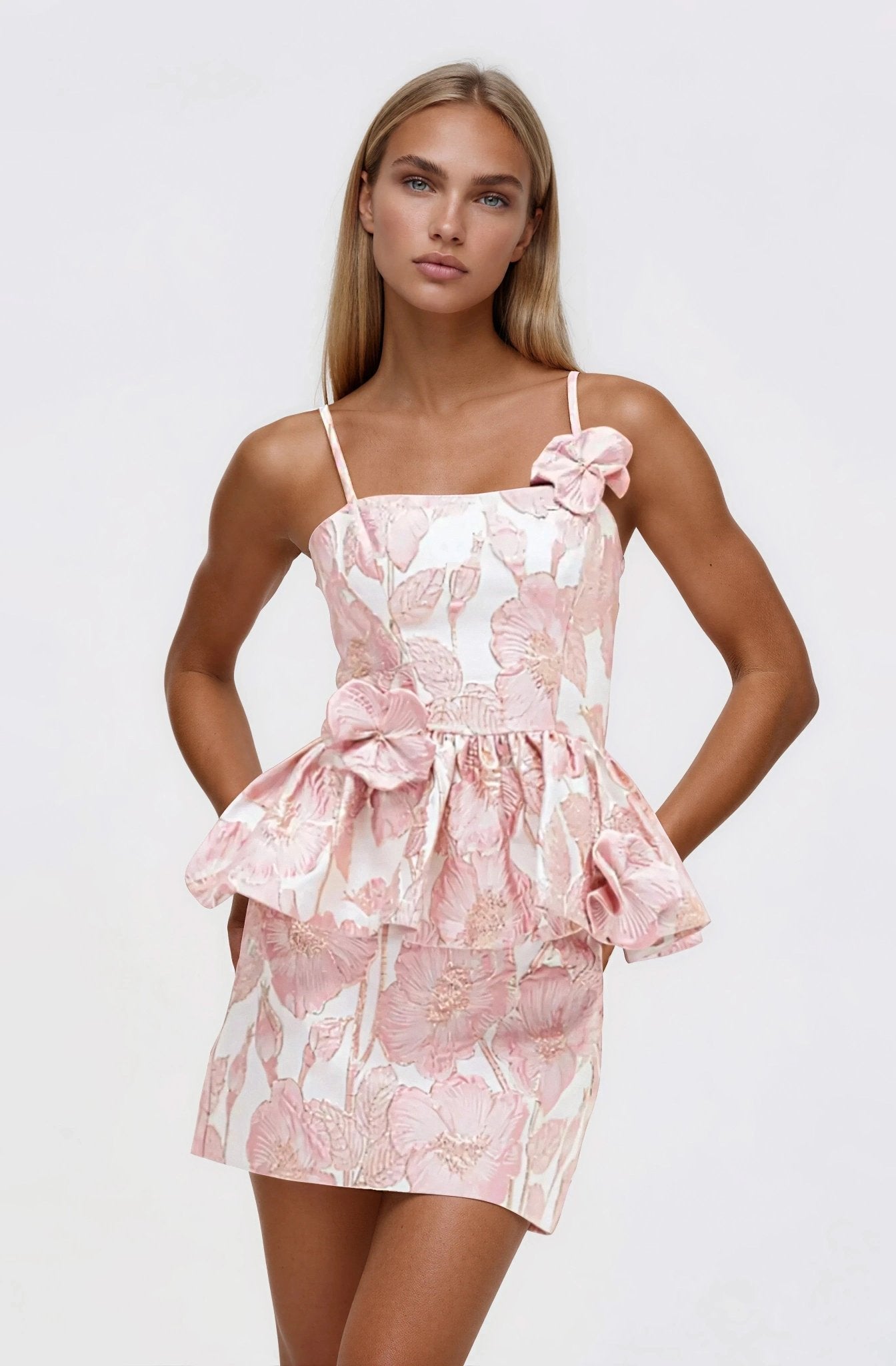 Petal Jacquard Top – Pink