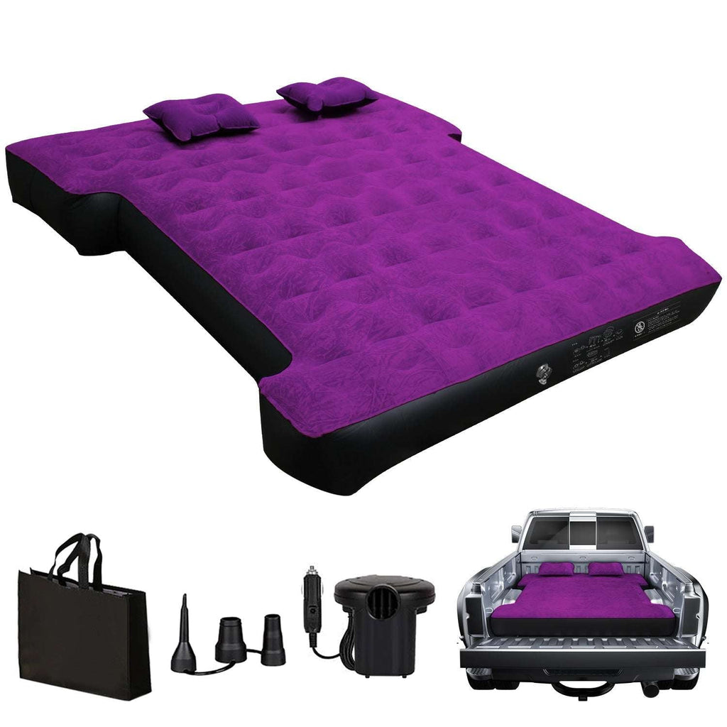 Colchón de aire morado para camioneta de tamaño completo de 5.5 a 6.5 pies