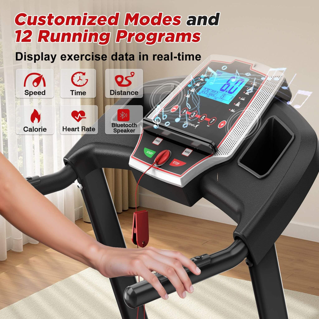 Cinta de correr plegable Rovix Portable de 3.5HP con inclinación y 12 programas preestablecidos (SAK29735)