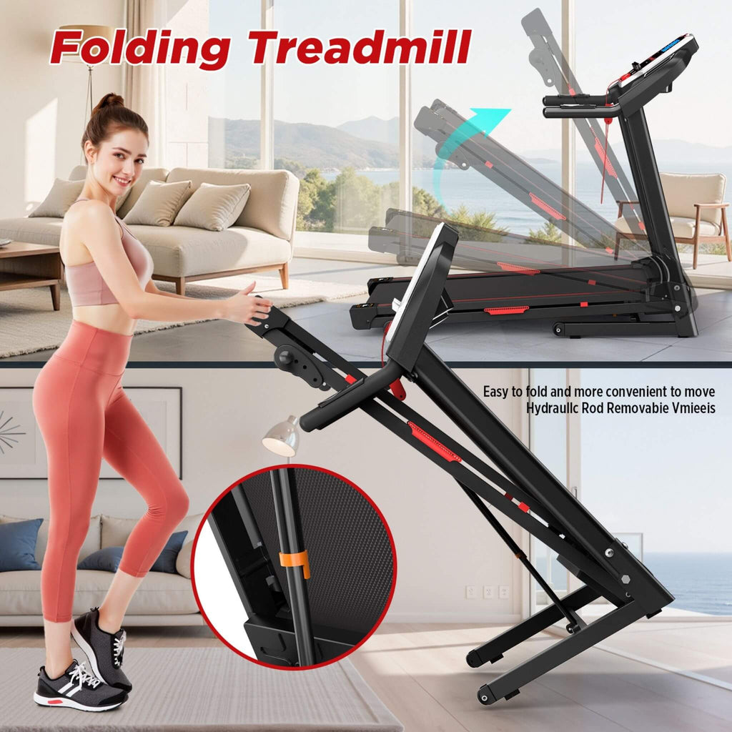 Cinta de correr plegable Rovix Portable de 3.5HP con inclinación y 12 programas preestablecidos (SAK29735)