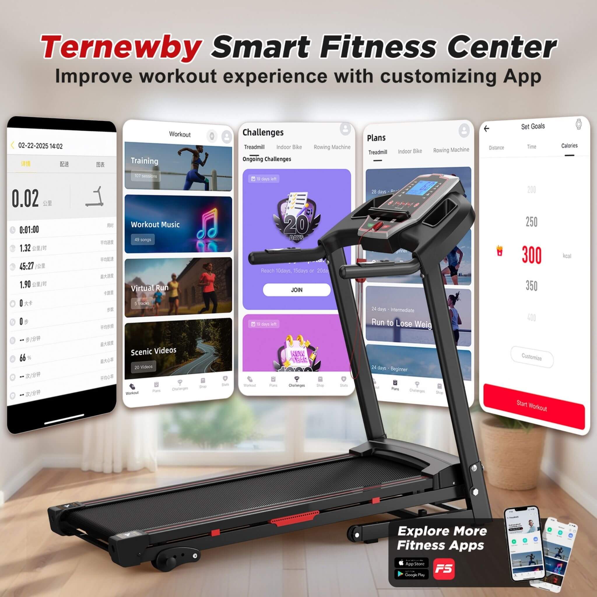 Cinta de correr plegable Rovix Portable de 3.5HP con inclinación y 12 programas preestablecidos (SAK29735)