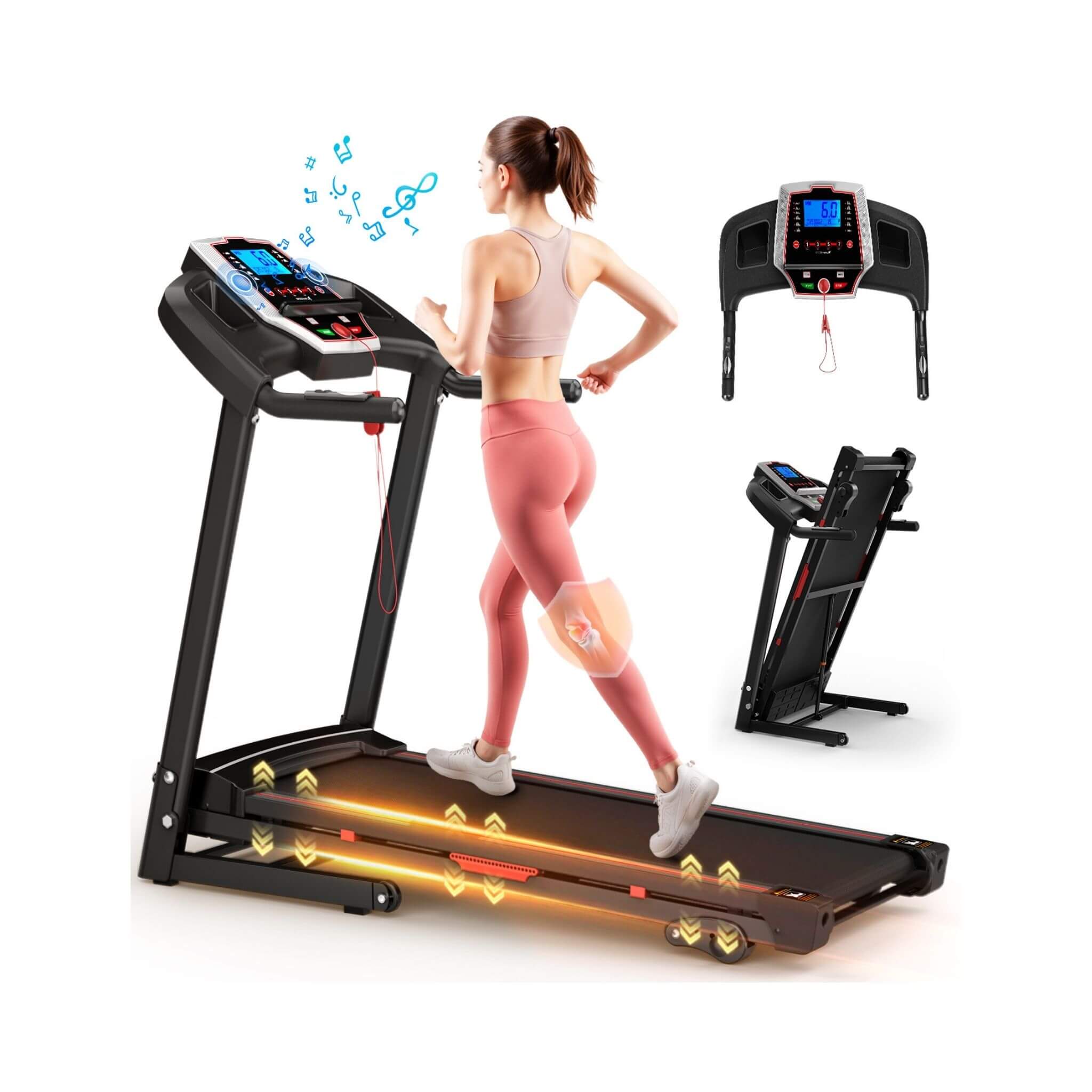 Cinta de correr plegable Rovix Portable de 3.5HP con inclinación y 12 programas preestablecidos (SAK29735)