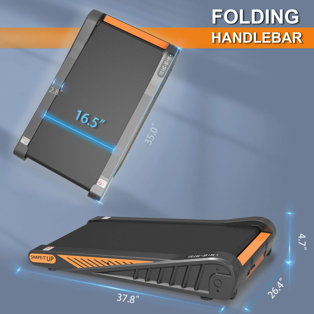 Cinta de Correr Compacta Portátil Rovix de 2HP para Debajo del Escritorio con Llave de Seguridad y Ruedas para Entrenamientos en Casa y Oficina (SAK72810)