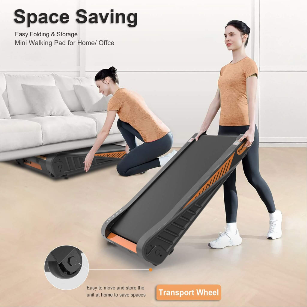 Cinta de Correr Compacta Portátil Rovix de 2HP para Debajo del Escritorio con Llave de Seguridad y Ruedas para Entrenamientos en Casa y Oficina (SAK72810)