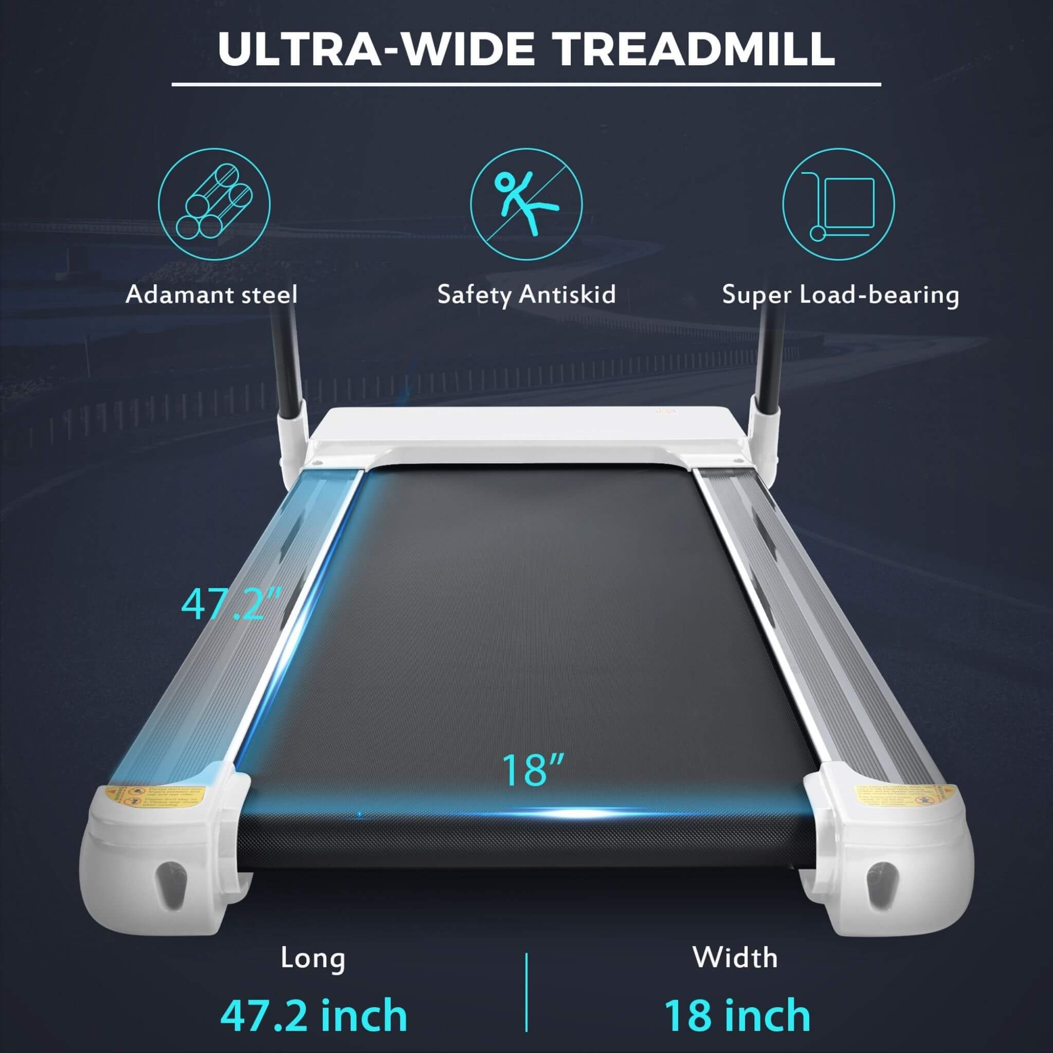 Cinta de Correr de Cardio para Casa, Portátil y Compacta Rovix con Motor Eléctrico de 3.5HP y Altavoces Bluetooth (SAK32416)