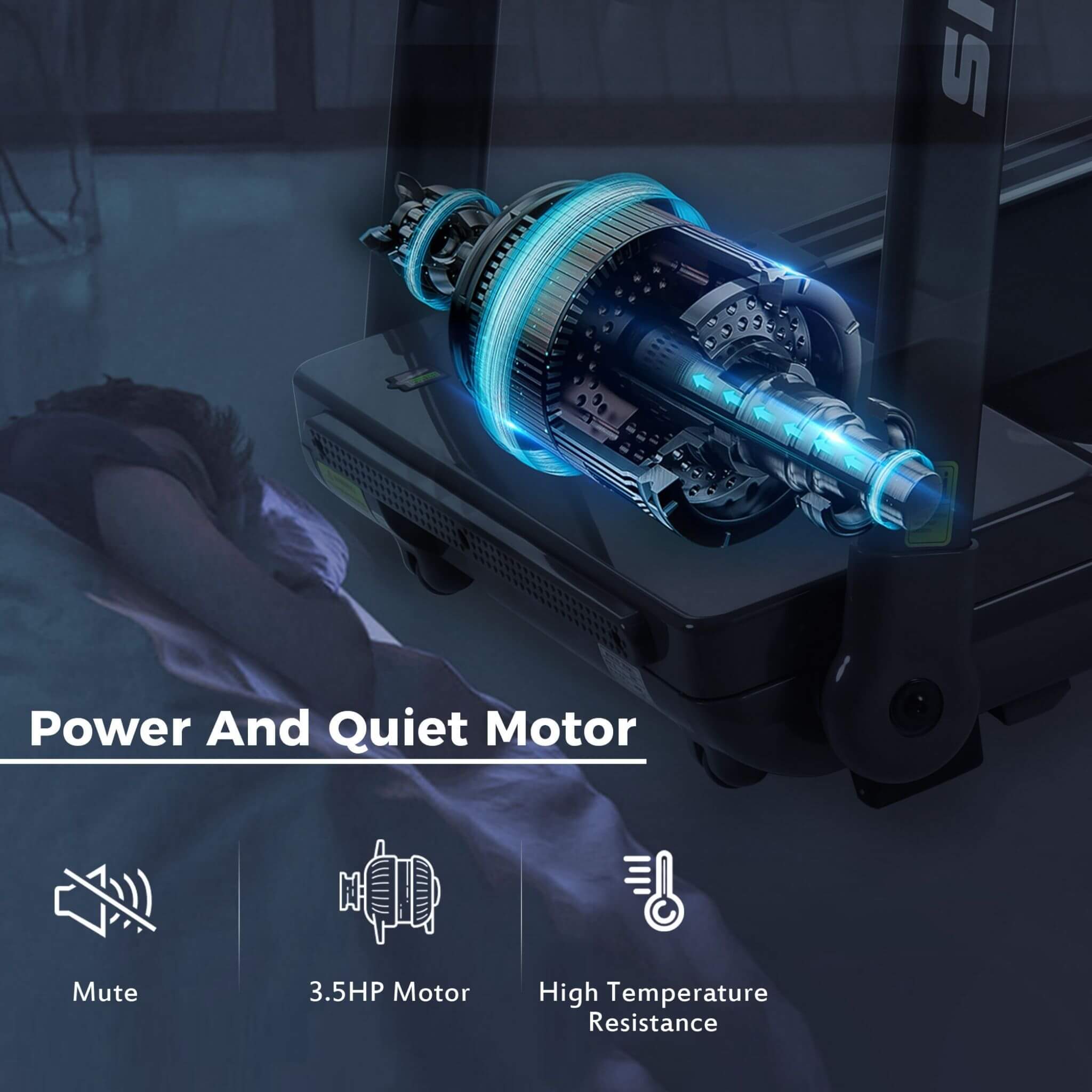 Cinta de Correr de Cardio para Casa, Portátil y Compacta Rovix con Motor Eléctrico de 3.5HP y Altavoces Bluetooth (SAK32416)