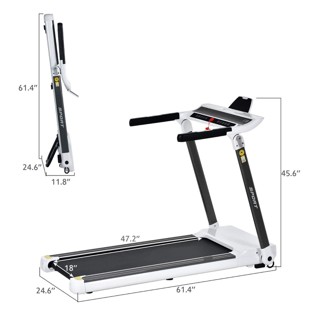 Cinta de Correr de Cardio para Casa, Portátil y Compacta Rovix con Motor Eléctrico de 3.5HP y Altavoces Bluetooth (SAK32416)
