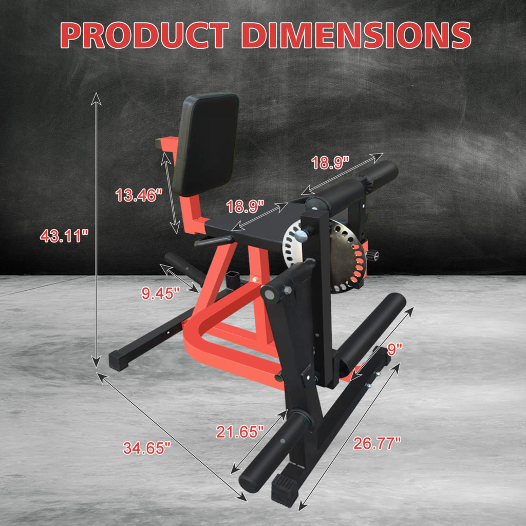 Rovix Premium Máquina 3 en 1 multifuncional de extensión y flexión de piernas ajustable para ejercicios de la parte inferior del cuerpo (SAK21427)