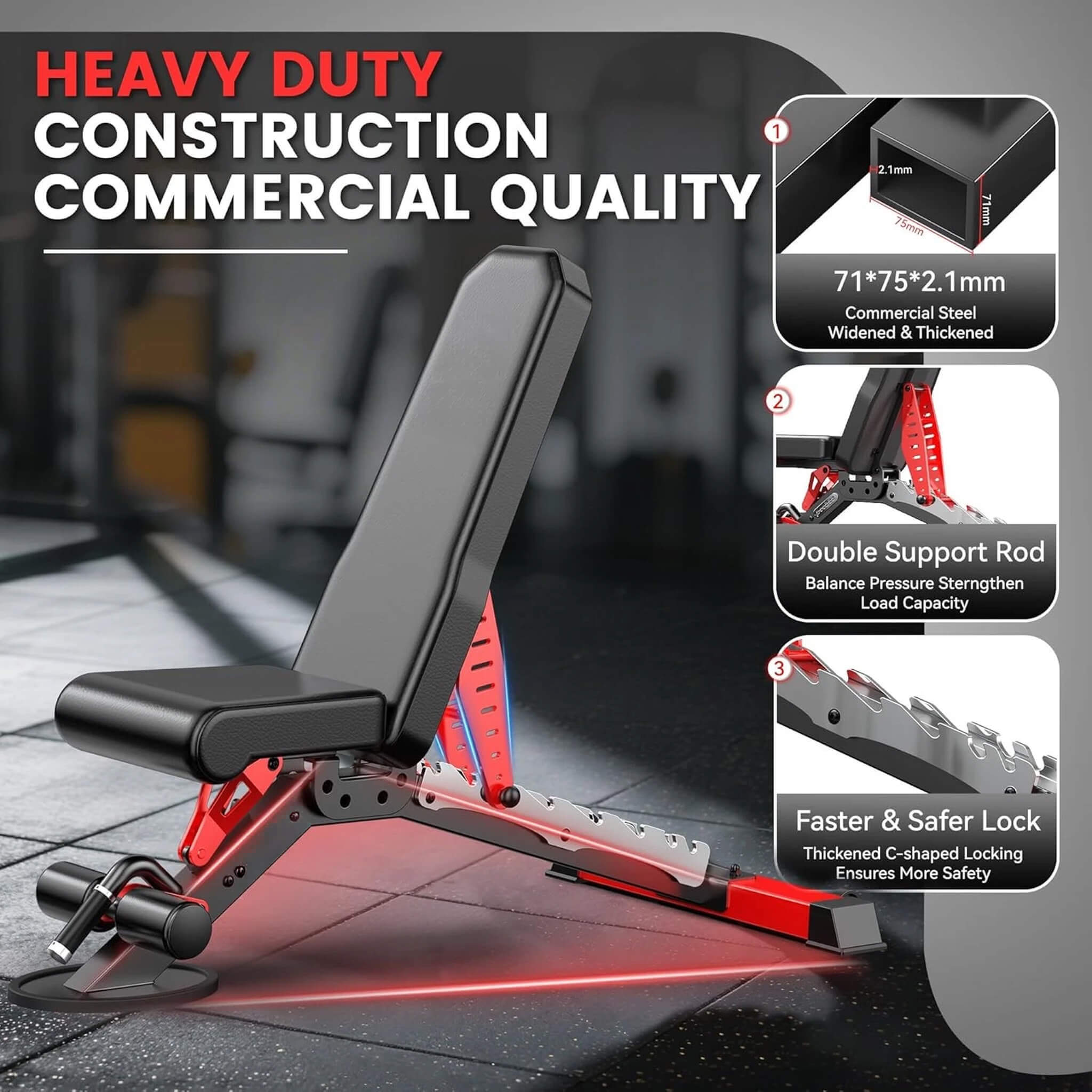 Rovix Premium 2000LBS Estructura de sentadillas todo en uno con máquina Smith (SAK59213)