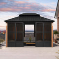 Invernadero Solarium de Techo Doble Rígido Premium Alora Prestige para Exteriores (SAK43078)