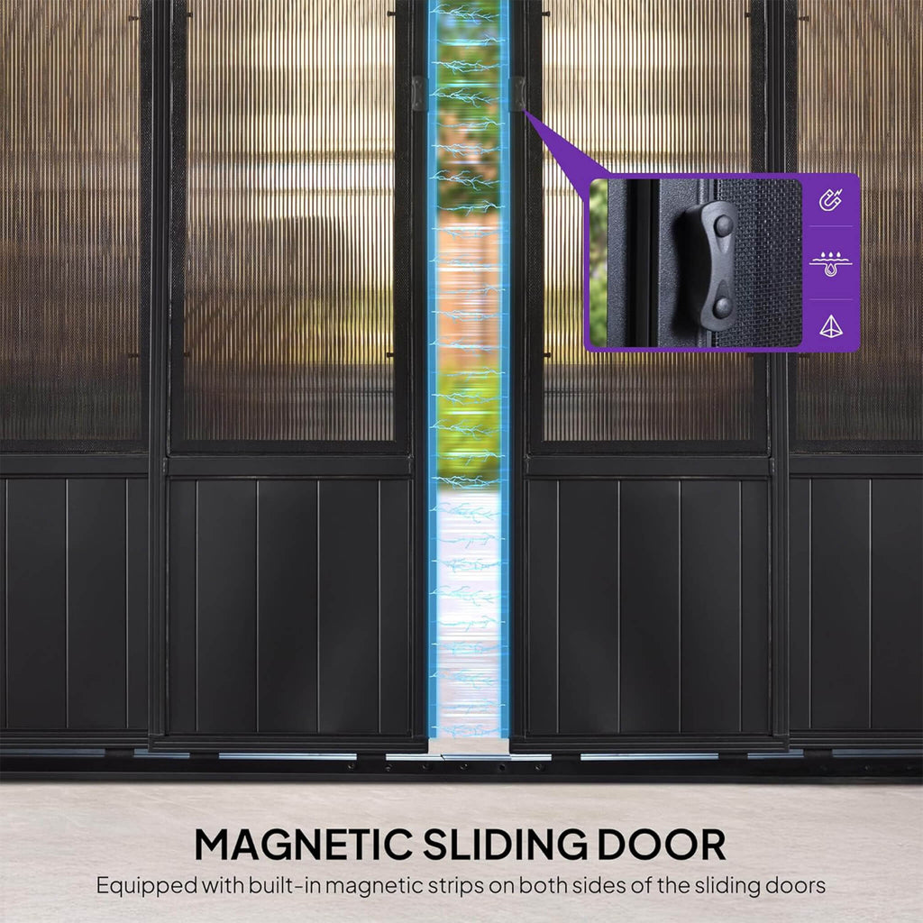 Invernadero Solarium de Techo Doble Rígido Premium Alora Prestige para Exteriores (SAK43078)