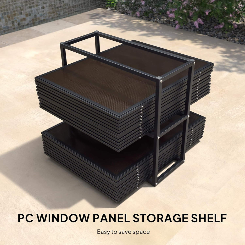Invernadero Solarium de Techo Doble Rígido Premium Alora Prestige para Exteriores (SAK43078)