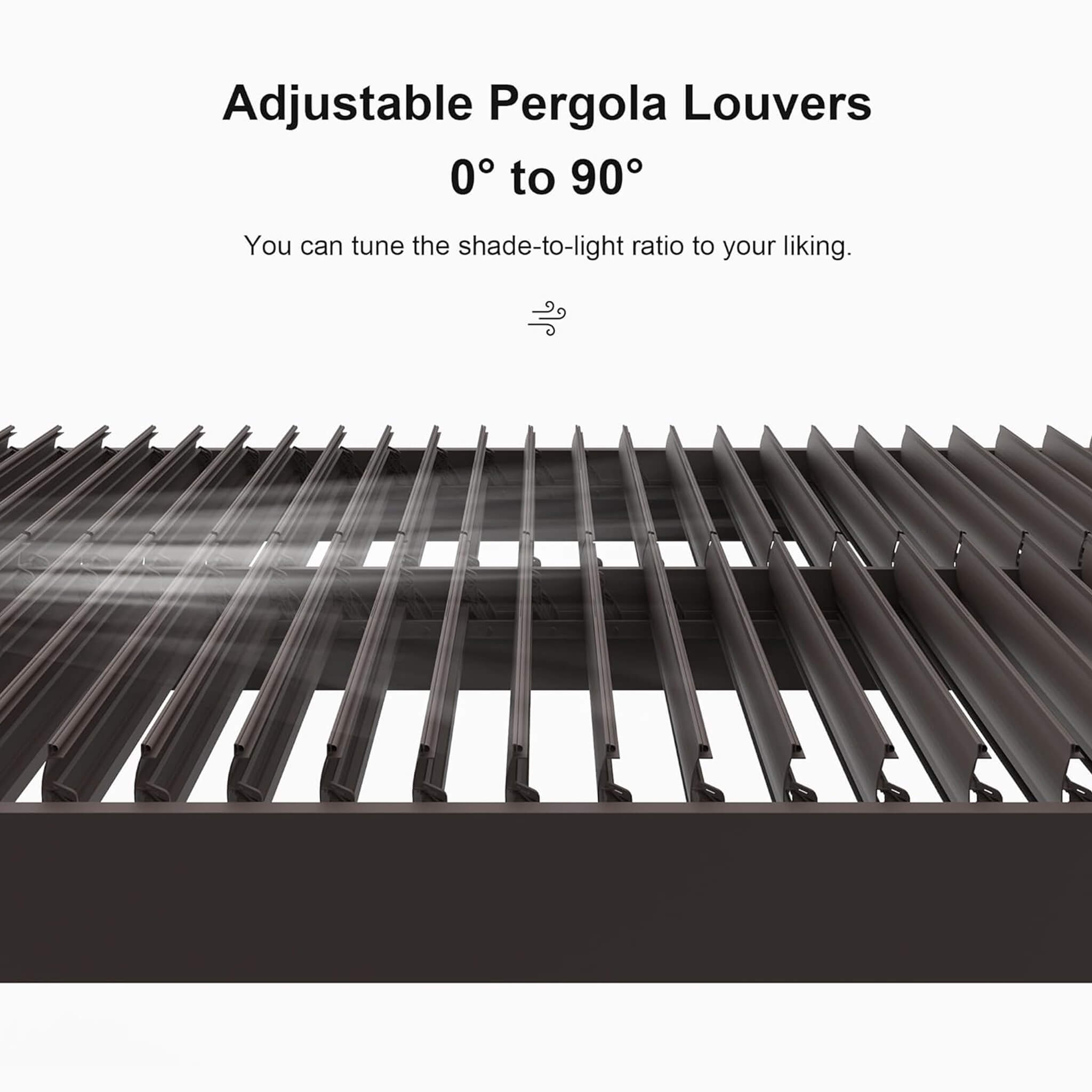 Pérgola de Patio de Aluminio con Celosía, Luces LED y Calidad Premium Alora [SOLO PÉRGOLA] (SAK24896)