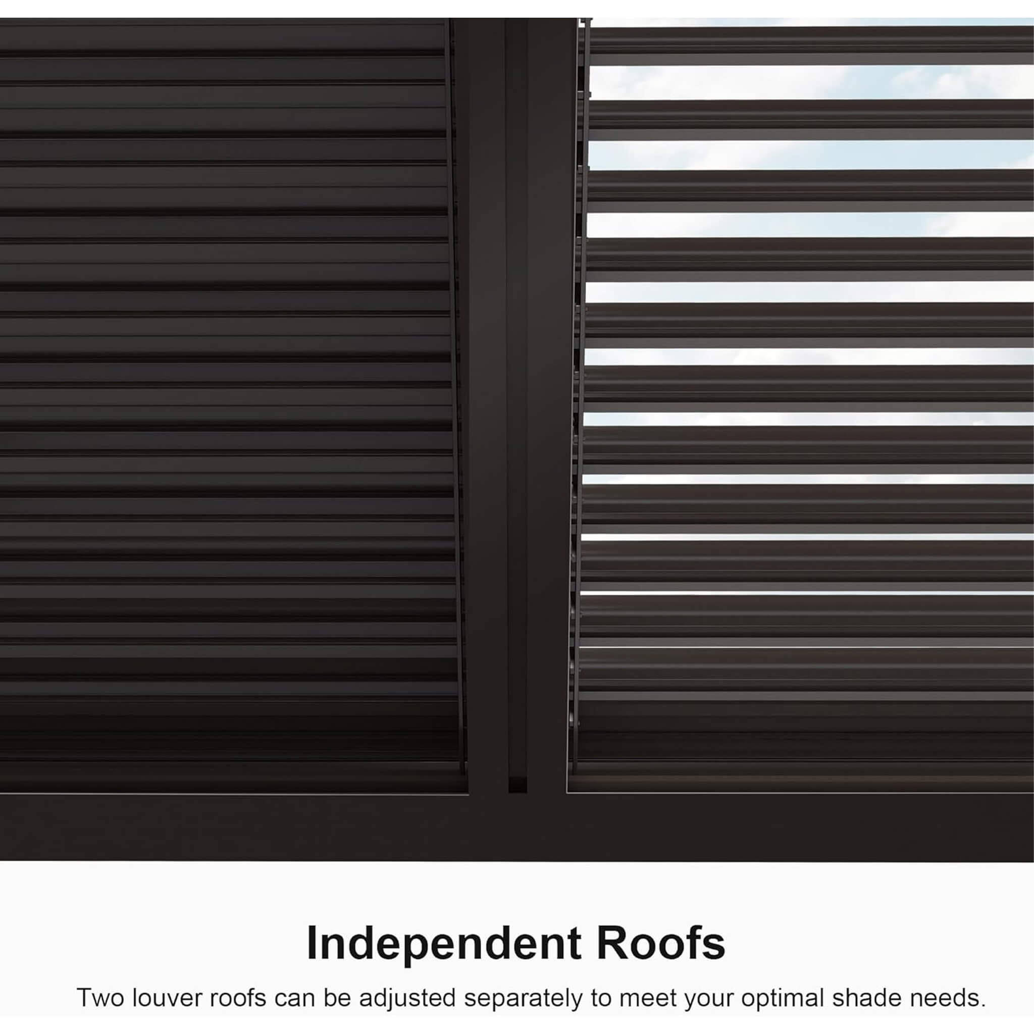 Pérgola de Patio de Aluminio con Celosía, Luces LED y Calidad Premium Alora [SOLO PÉRGOLA] (SAK24896)