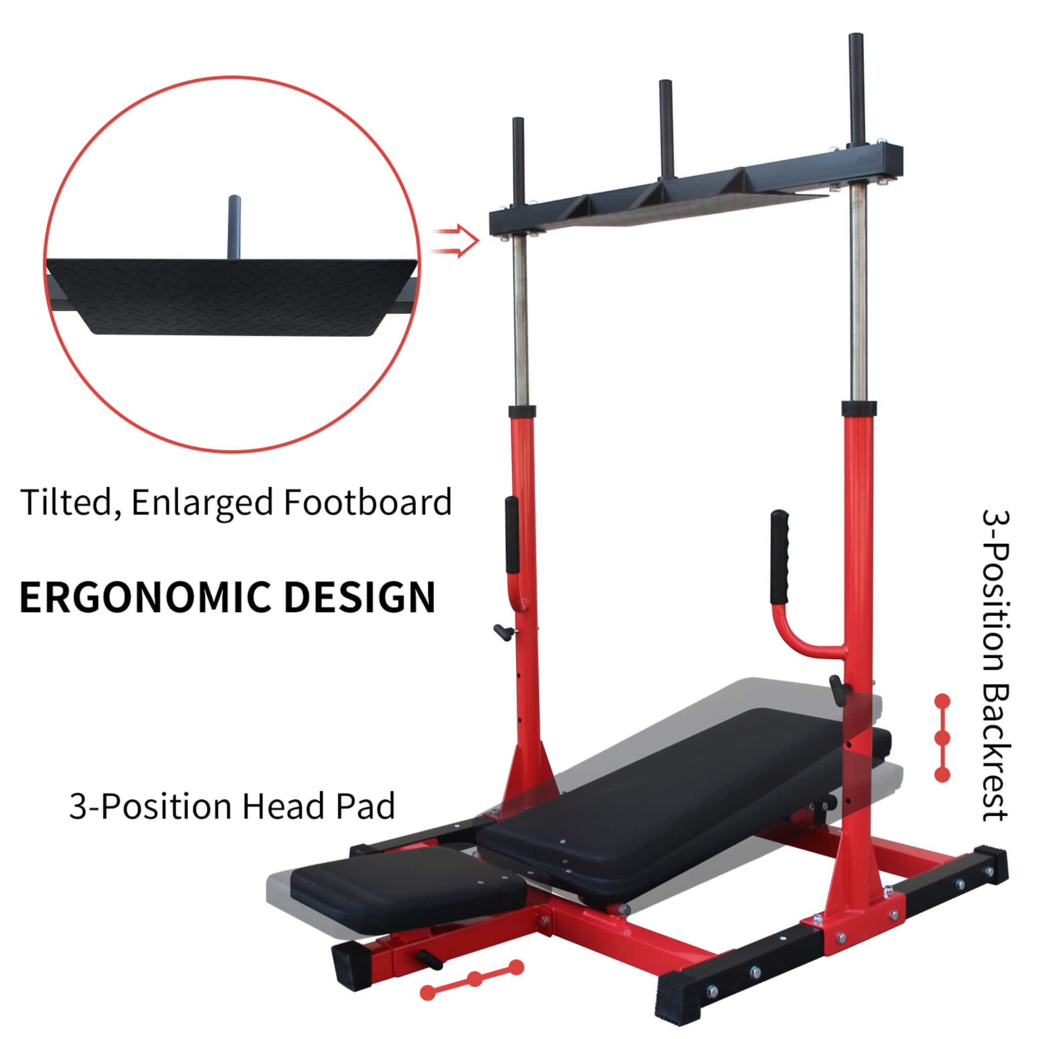 Prensa de piernas vertical prémium Rovix con respaldo y reposacabezas ajustables para gimnasios en casa, 660 lb (SAK34819)
