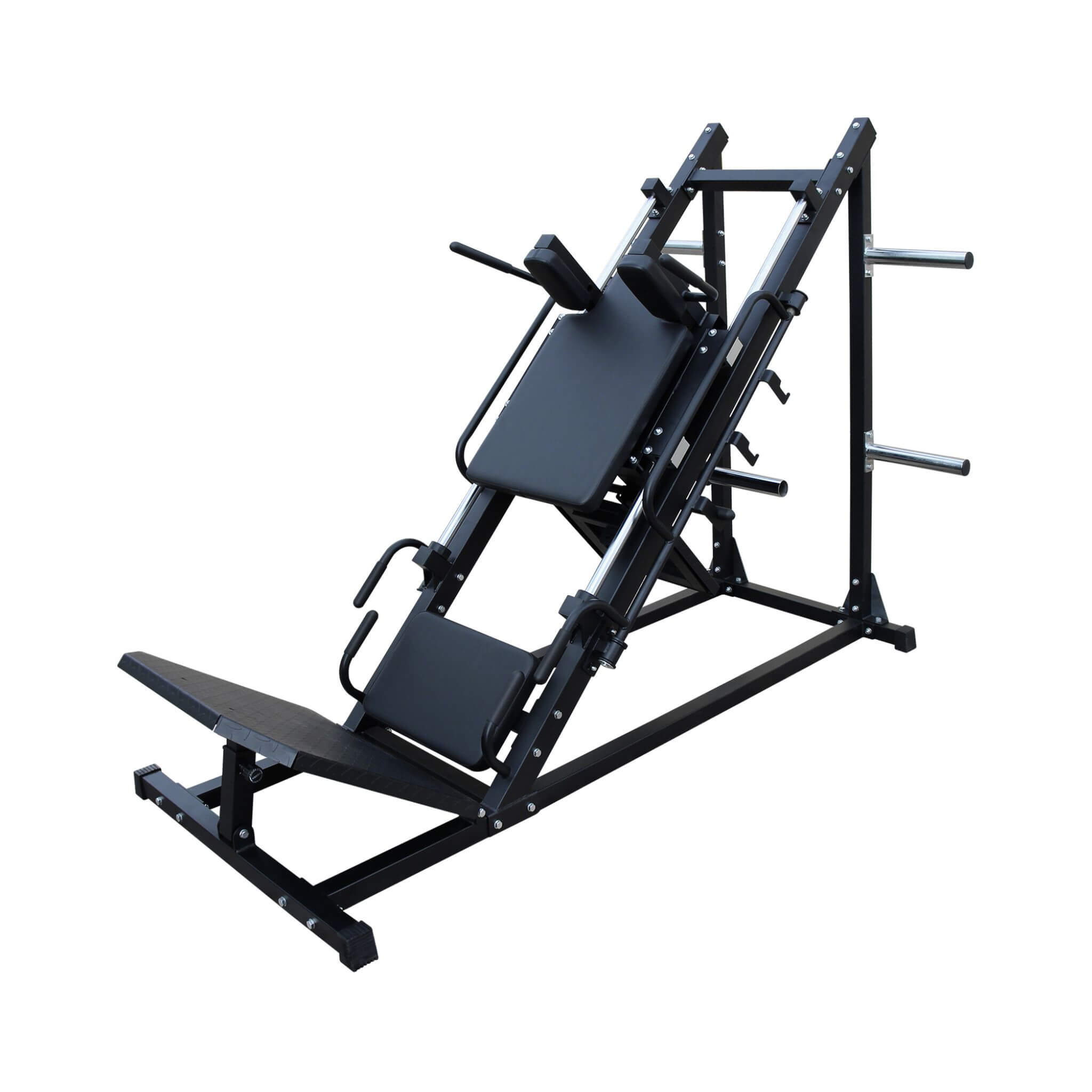 Máquina de prensa de piernas y sentadillas Hack profesional ajustable Rovix para gimnasios en casa (SAK74330)