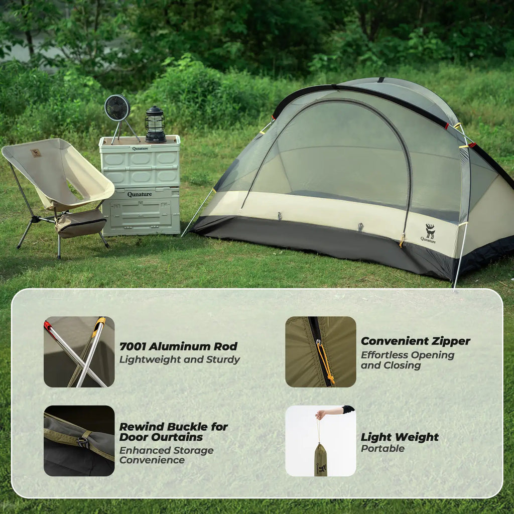 Tienda de campaña impermeable de fácil instalación para 2 personas