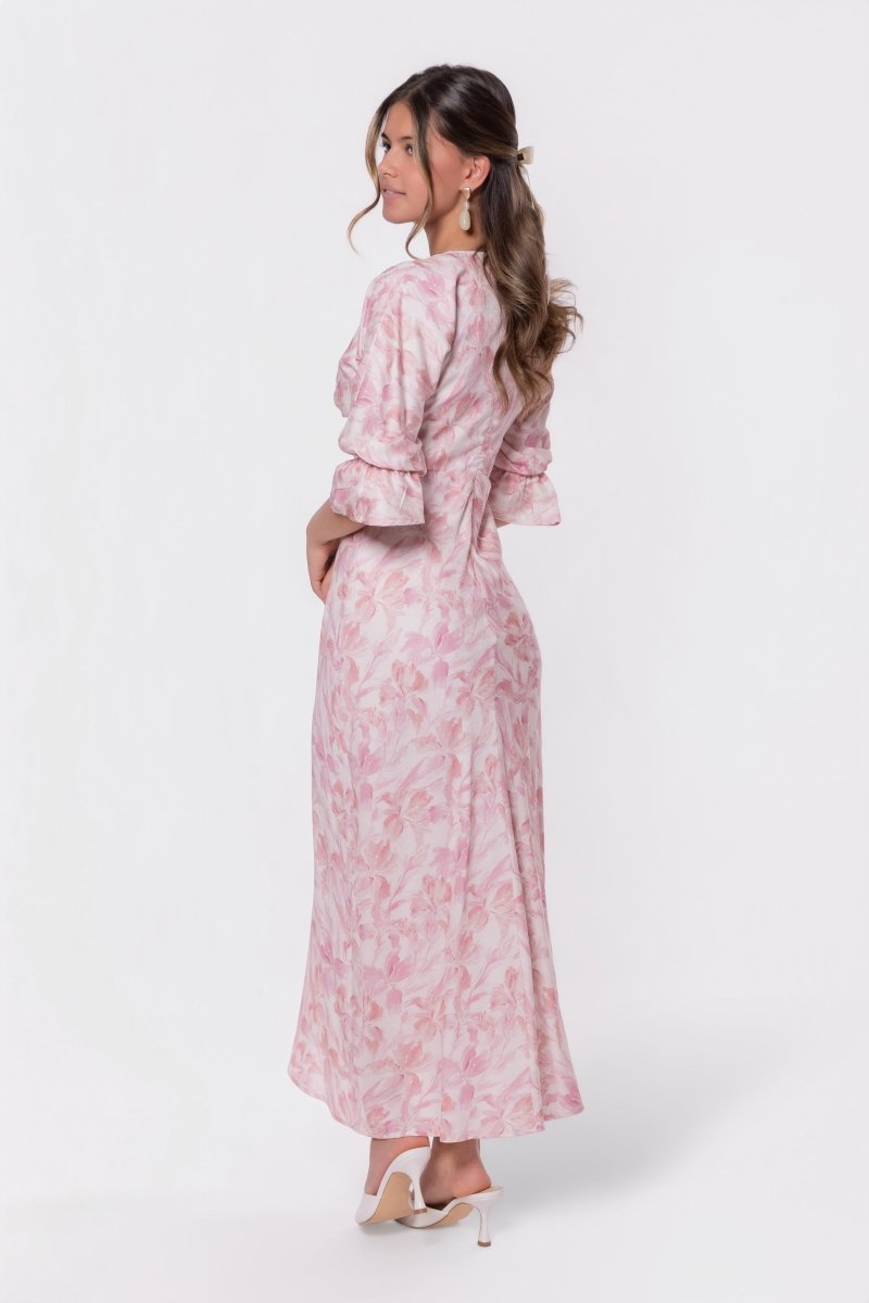 Rebecca Dress (Pink Pattern)