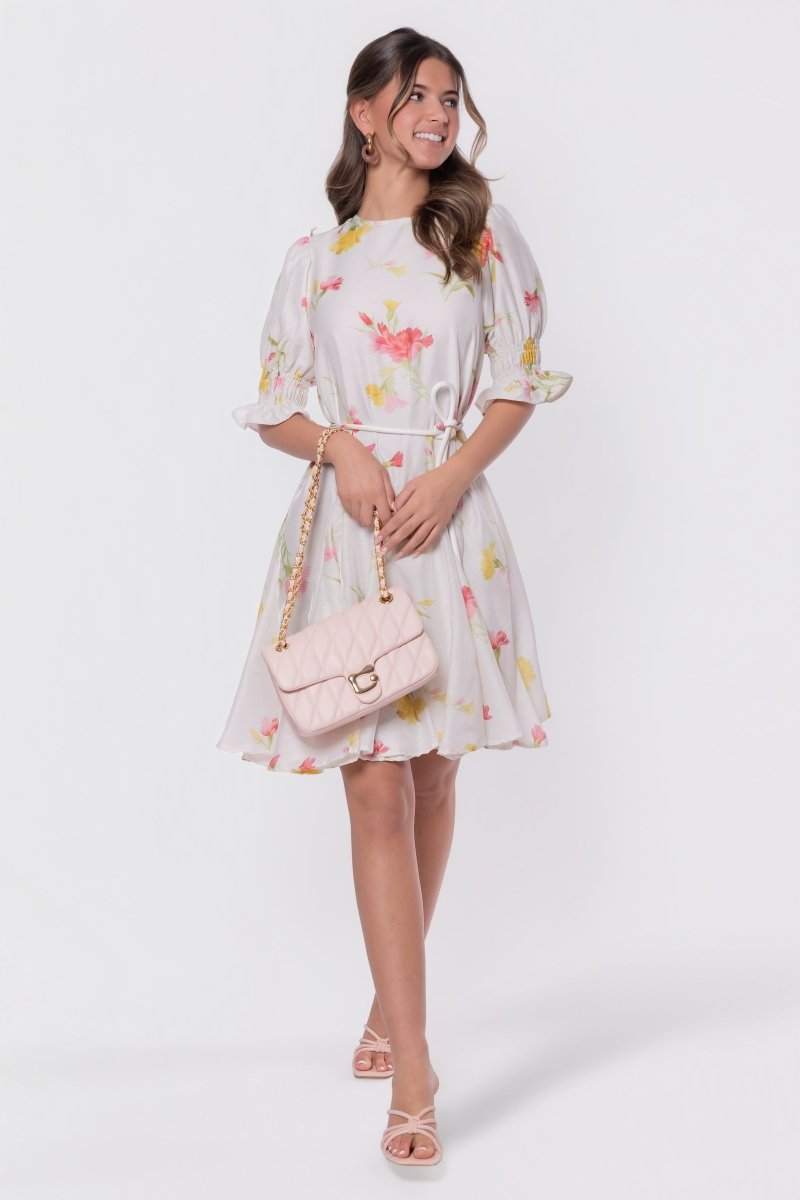 Reina Dress (White Flower)