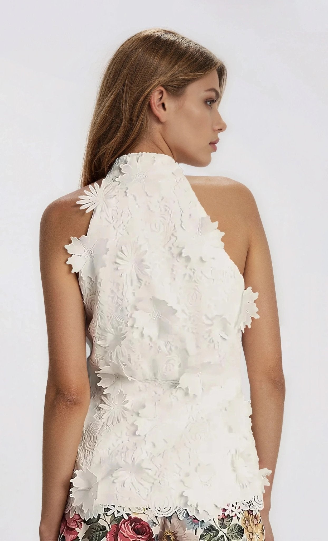 Top sin mangas Remy - Blanco Orquídea