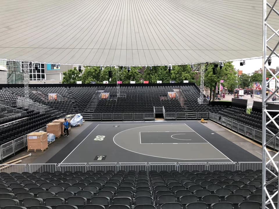 Alquiler de cancha oficial de baloncesto FIBA 3x3 Enlio