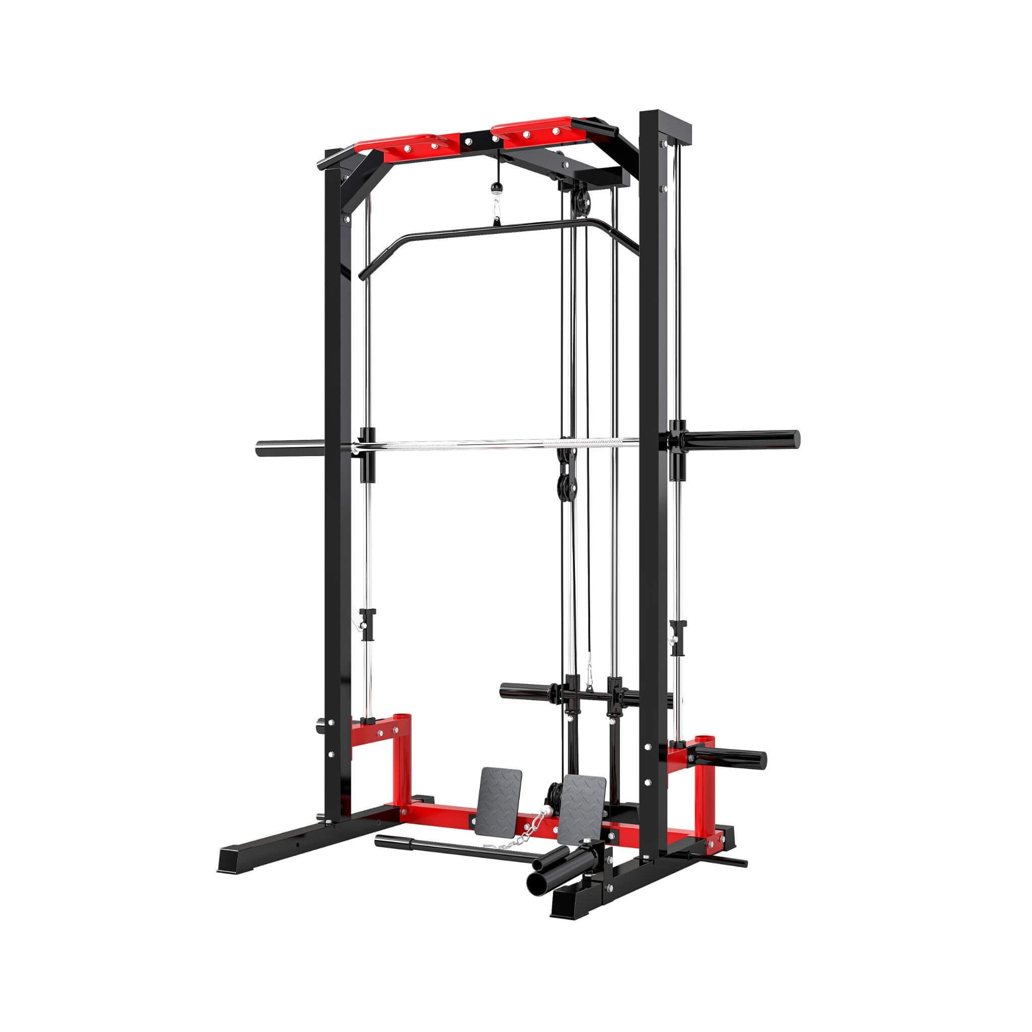 Rovix All-In-One Home Gym Squat Rack con sistema de dominadas y jalón lateral (SAK95431)