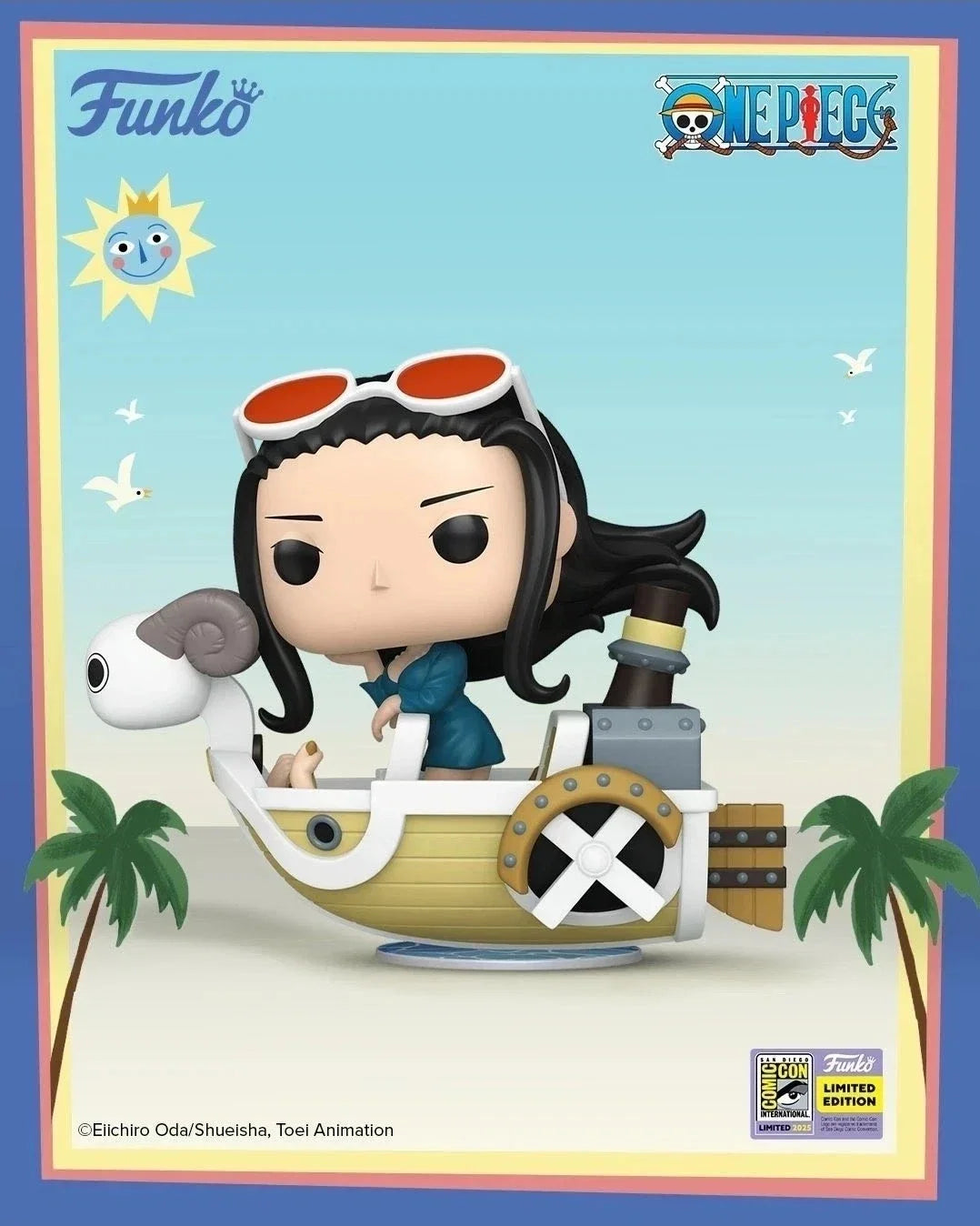 SDCC 2025 Convention Exclusive: Pop! Rides One Piece Nico Robin with Mini Merry II