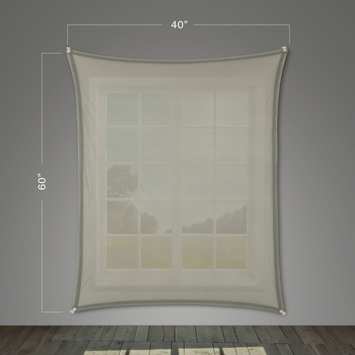 (40" x 60") Gray Door Holographic Rear Projection Screen with Mounting Hardware for Projecting Halloween Videos
